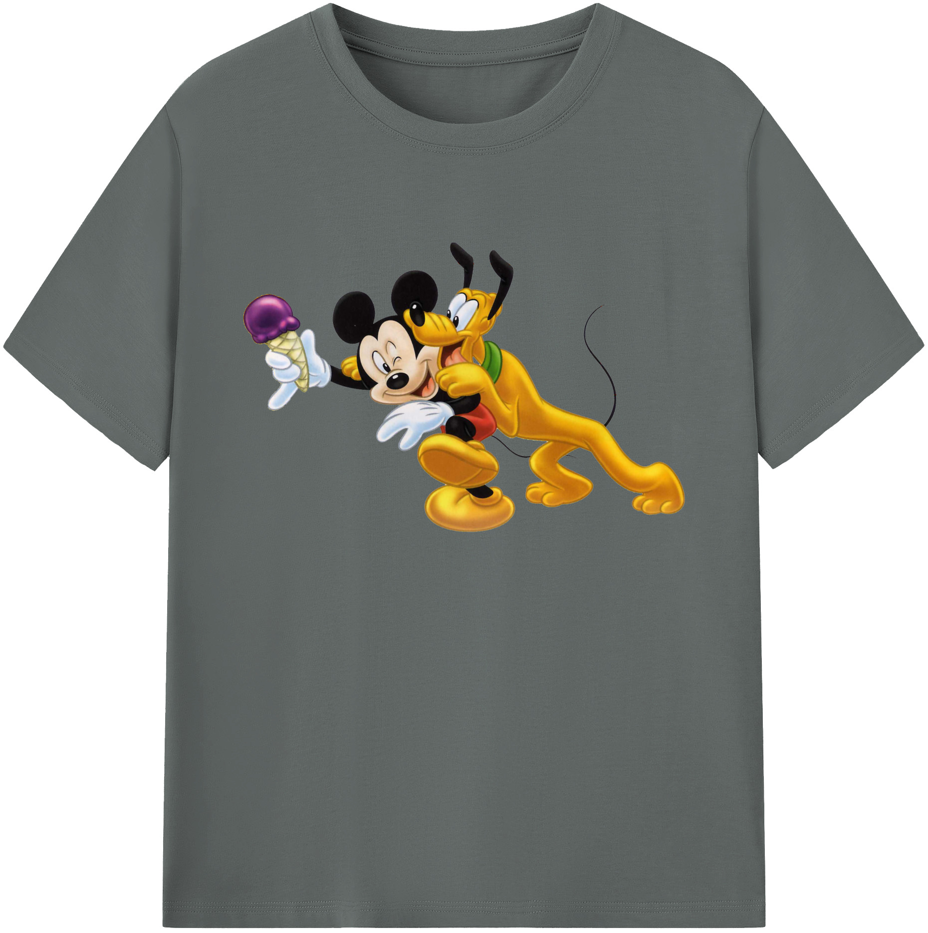 ミッキーマウス Mickey Mouse 綿100％ メンズ半袖Tシャツ｜肌触りやわらか＆通気性